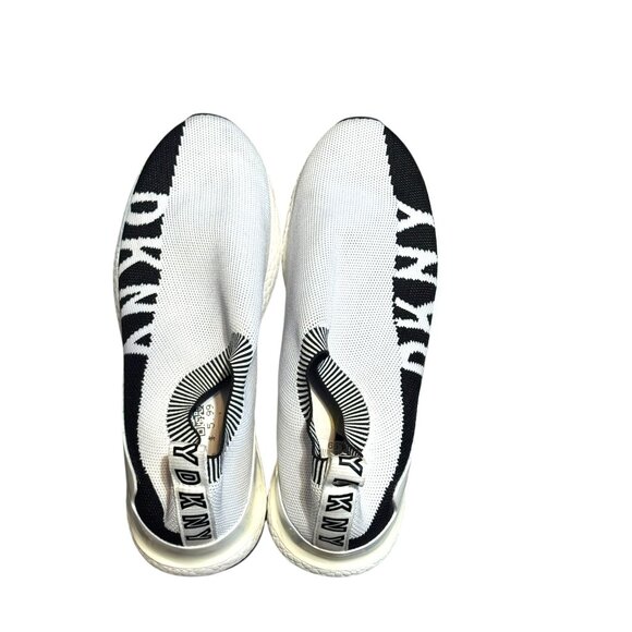 DKNY White & Black Slip-On Sneakers Womens Size 9M Mesh Upper Lightweight Sole C - Picture 4 of 11